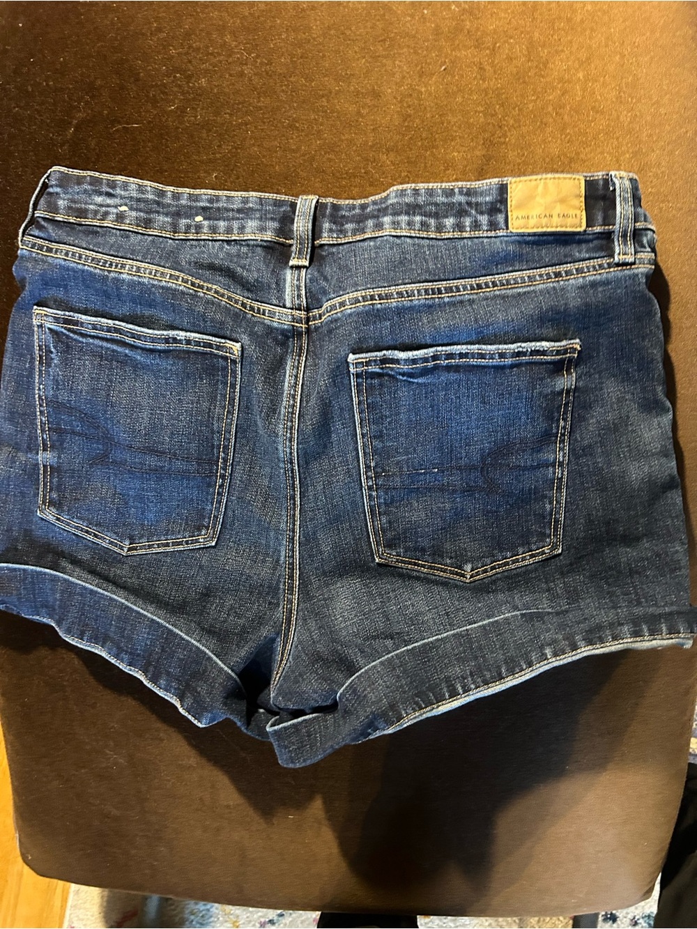 American Eagle Outfitters Dark Blue Denim Cutoff Shorts